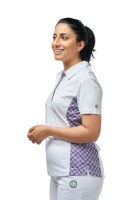 DP Lily Blouse White Purple Side